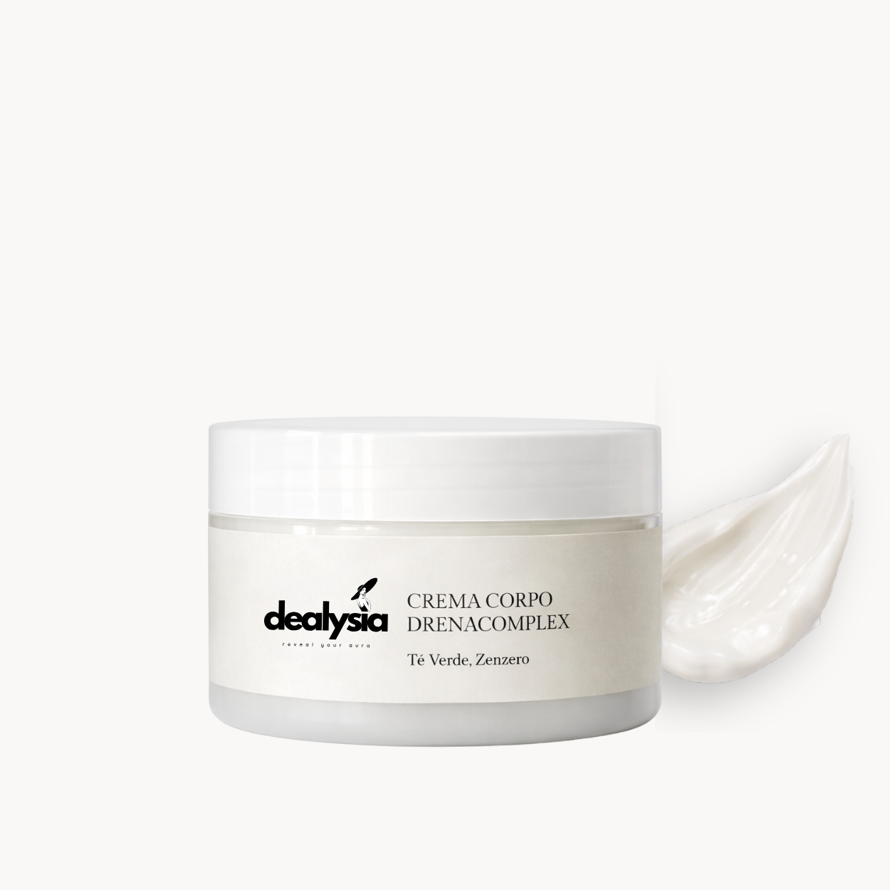 Crema Corpo Drenante con Tè Verde Bio, Zenzero Bio, Caffeina, Centella e Sali del Mar Morto 250ml