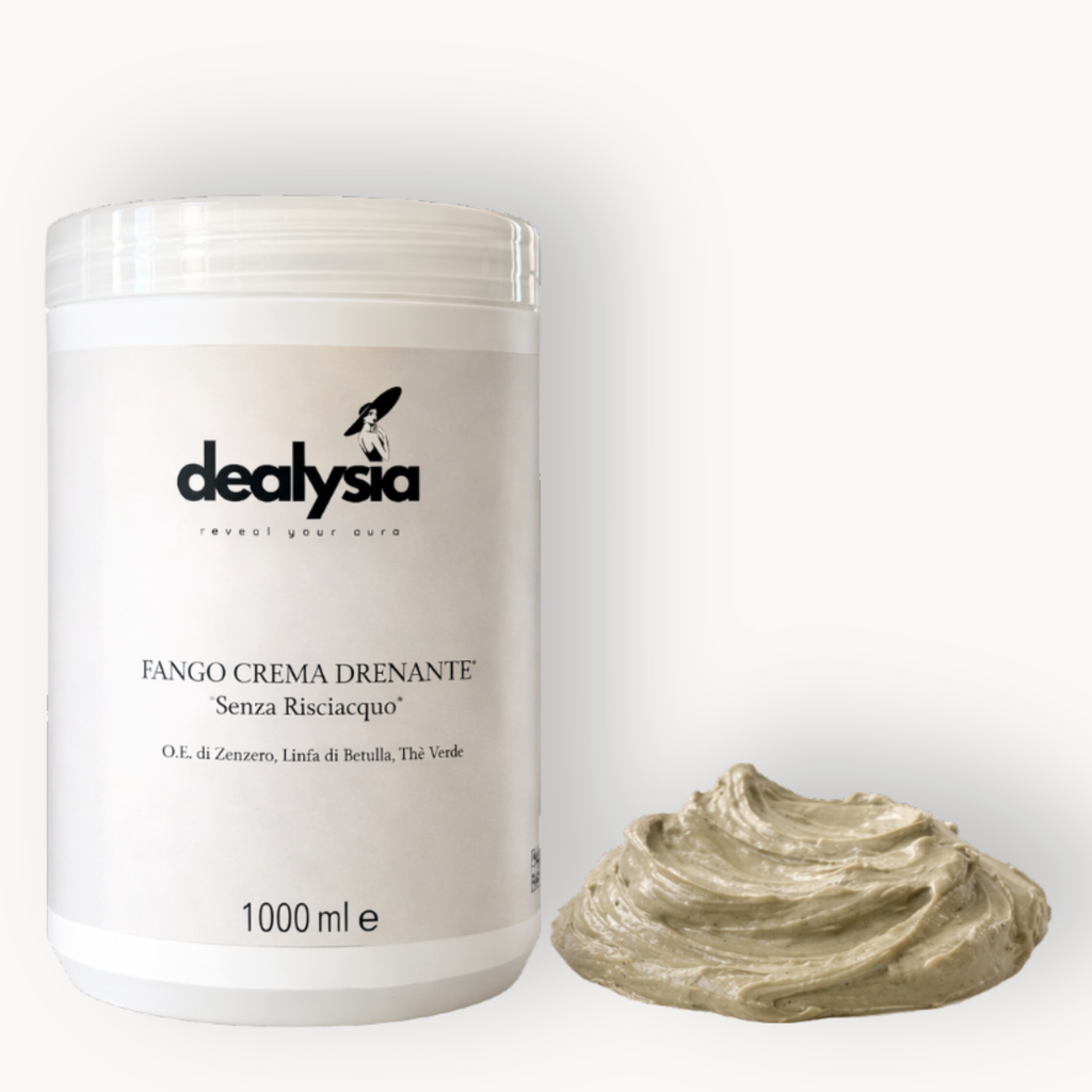 Fango Crema Drenante con Argilla Verde, Tè Verde Bio e Zenzero 1000ml