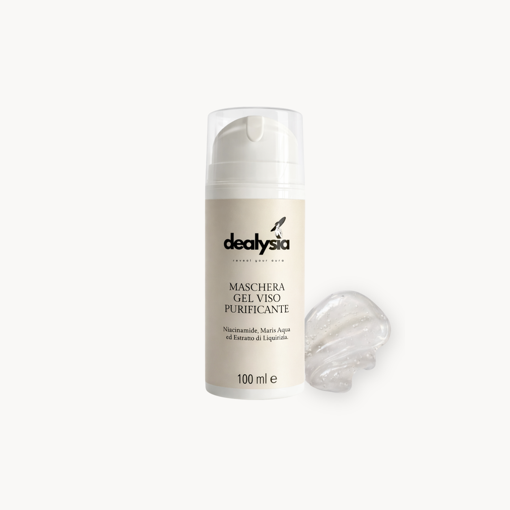 Maschera Purificante Riequilibrante in Gel Senza Risciacquo con Niacinamide ed Estratto di Liquirizia 100ml