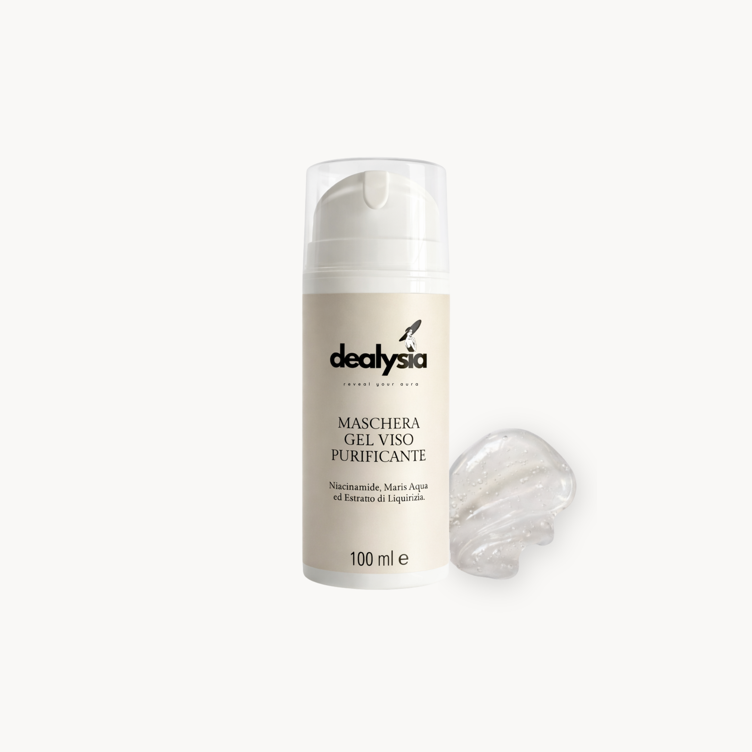 Maschera Purificante Riequilibrante in Gel Senza Risciacquo con Niacinamide ed Estratto di Liquirizia 100ml