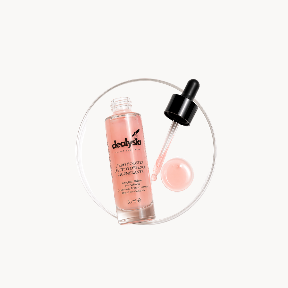 Siero Booster Rigenerante Microbiome Defence con Acido Ialuronico, Rosa Canina e Complesso Pre-Probiotico 30ml