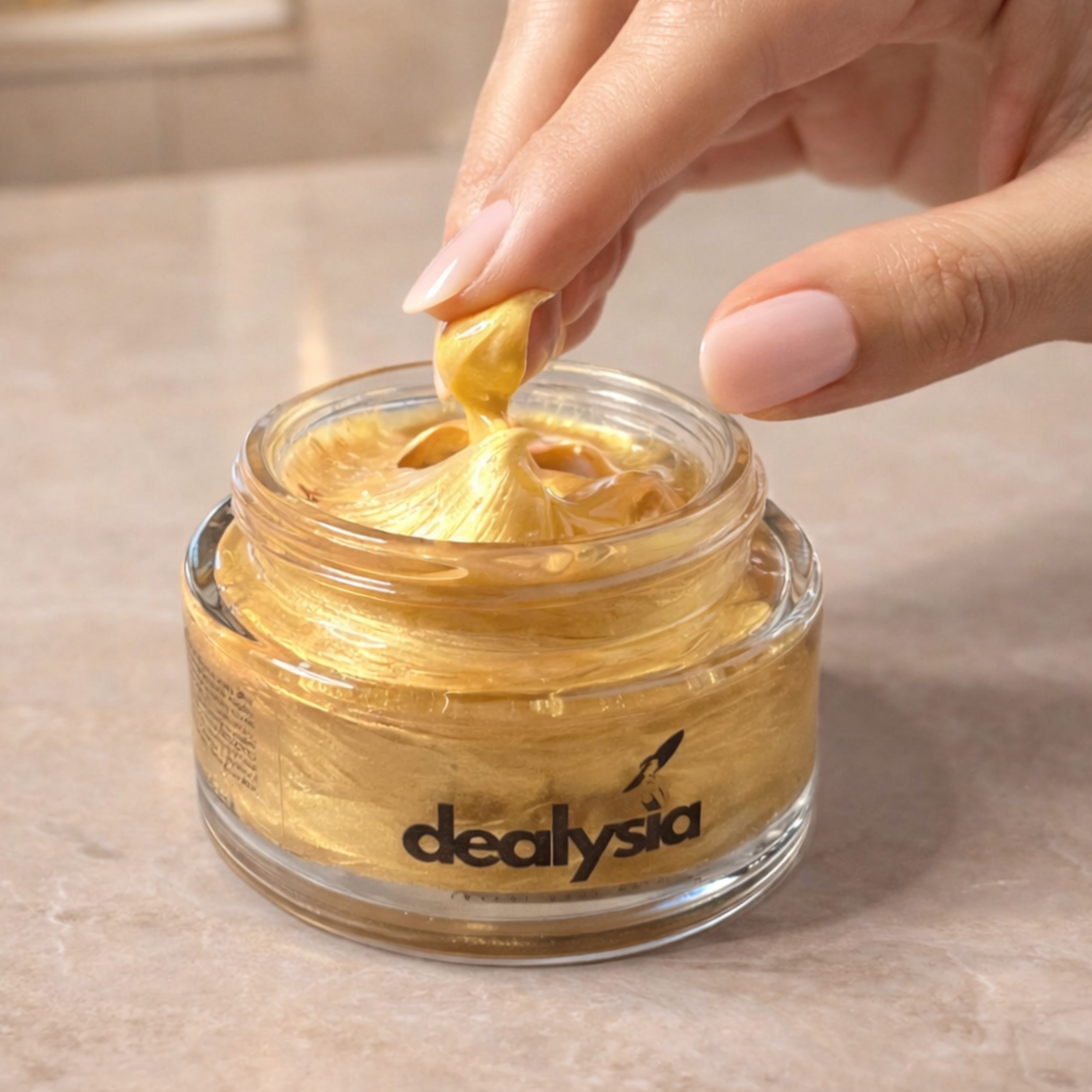 Texture della maschera viso illuminante Dealysia