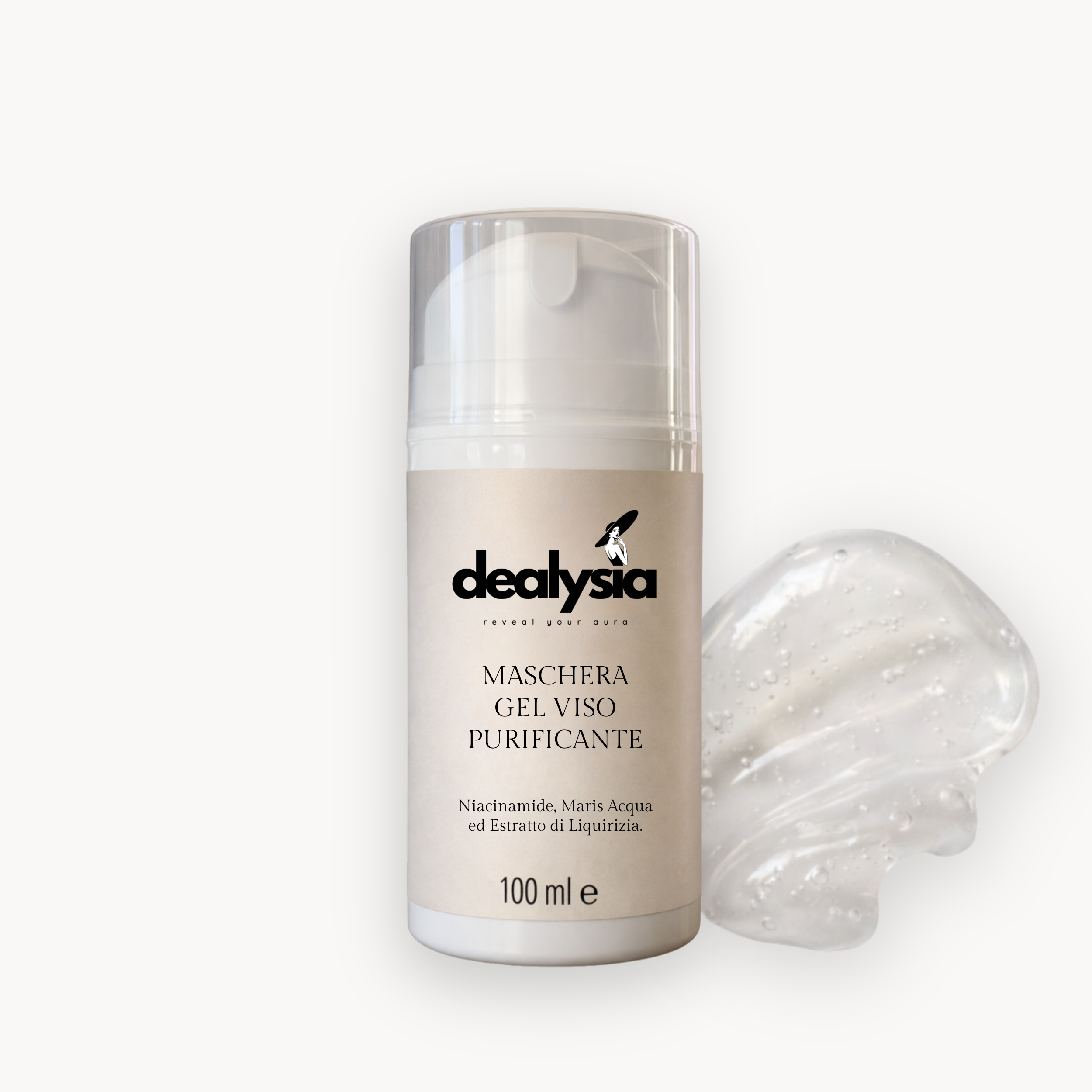 Maschera Purificante Riequilibrante in Gel Senza Risciacquo con Niacinamide ed Estratto di Liquirizia 100ml