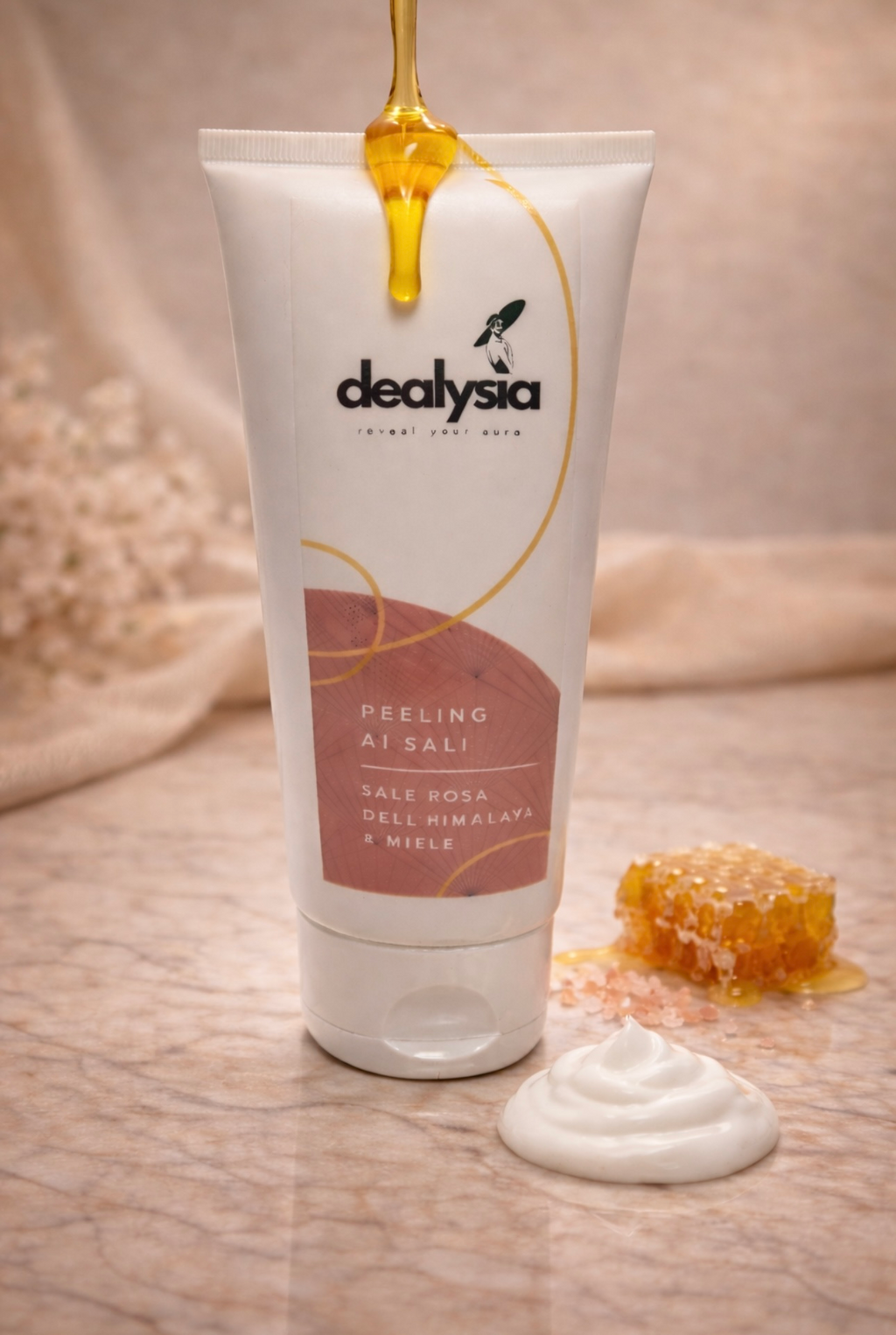 Peeling ai Sali con Sale Rosa dell'Himalaya e Miele 200ml