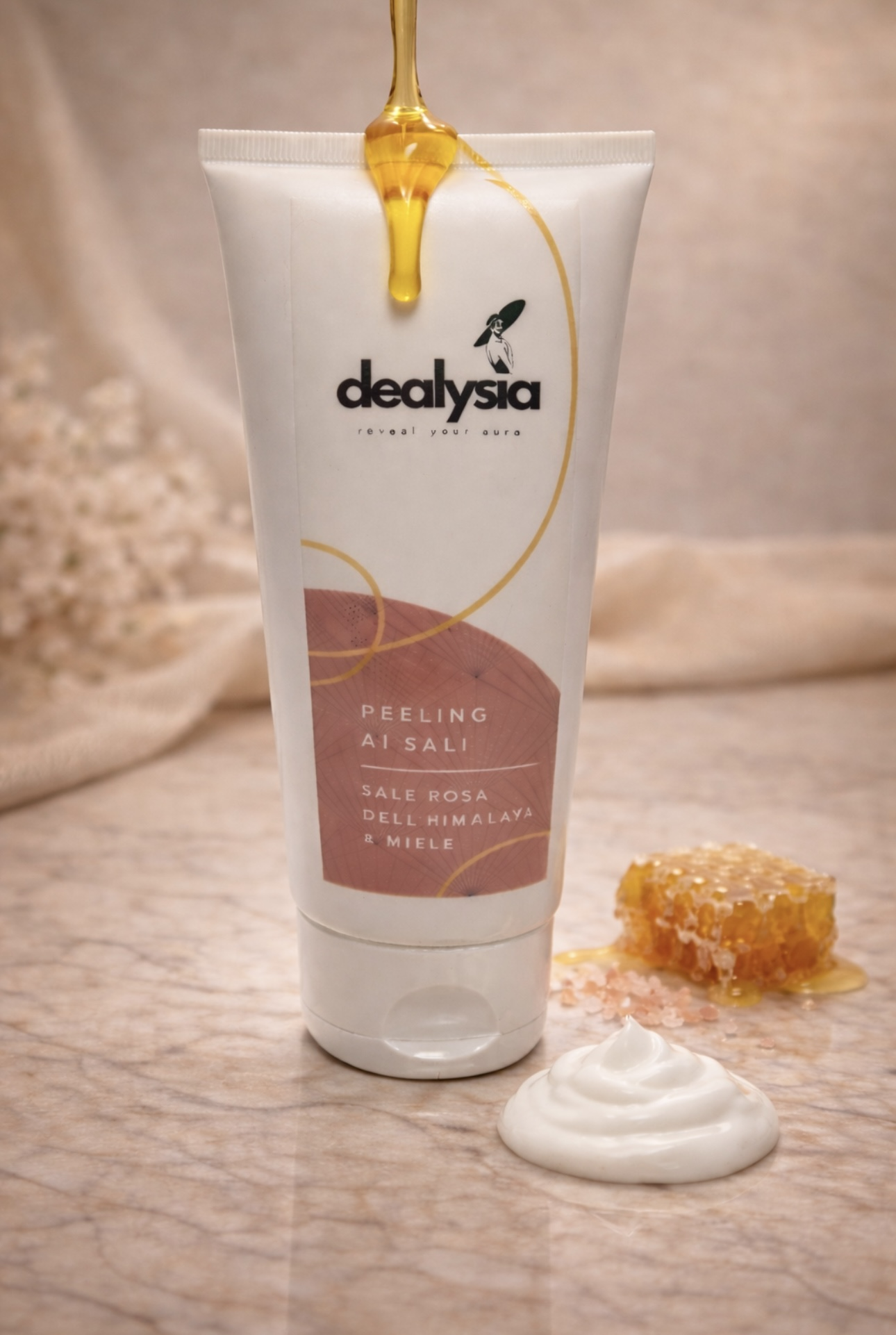 Peeling ai Sali con Sale Rosa dell'Himalaya e Miele 200ml